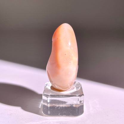 B856◇彩晶マシュマロ エッグ◇41×31×18mm◇天然石・鉱物・パワーストーン