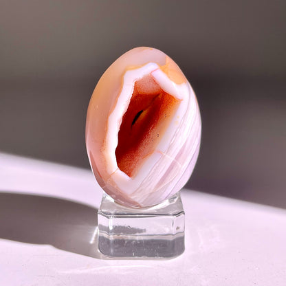B857◇彩晶マシュマロ エッグ◇45×33×34mm◇天然石・鉱物・パワーストーン