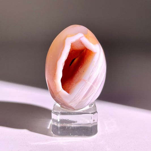 B857◇彩晶マシュマロ エッグ◇45×33×34mm◇天然石・鉱物・パワーストーン
