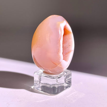 B857◇彩晶マシュマロ エッグ◇45×33×34mm◇天然石・鉱物・パワーストーン