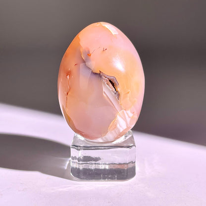 B857◇彩晶マシュマロ エッグ◇45×33×34mm◇天然石・鉱物・パワーストーン