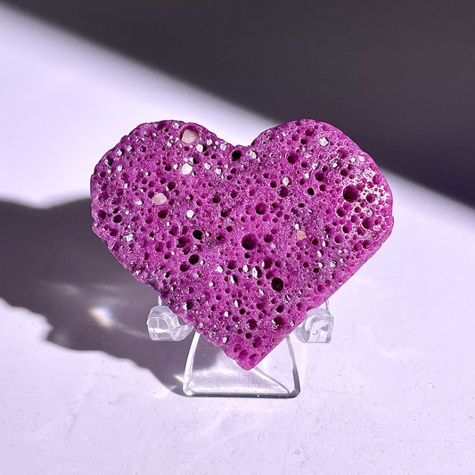 B860◇ルビー ハート◇36×48×10mm◇天然石・鉱物・パワーストーン