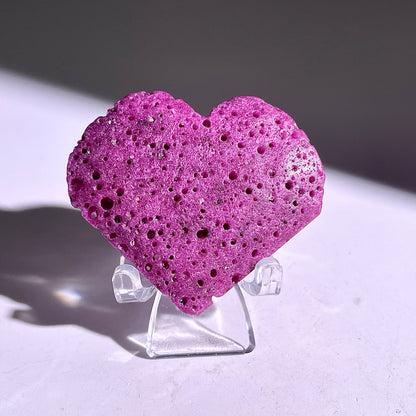 B874◇ルビー ハート◇36×46×14mm◇天然石・鉱物・パワーストーン