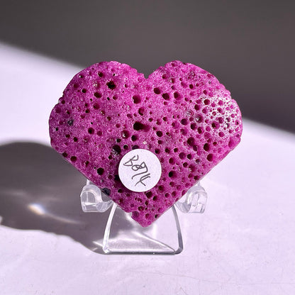 B874◇ルビー ハート◇36×46×14mm◇天然石・鉱物・パワーストーン