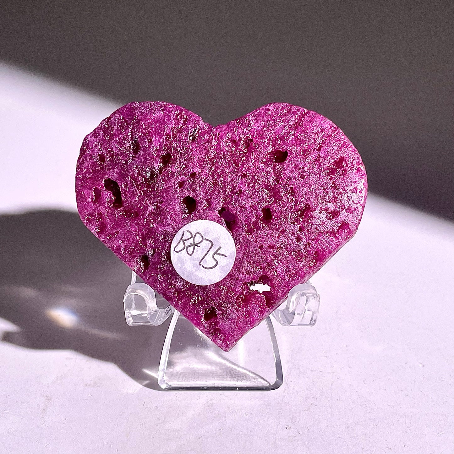 B875◇ルビー ハート◇35×45×10mm◇天然石・鉱物・パワーストーン