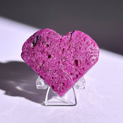 B876◇ルビー ハート◇38×47×11mm◇天然石・鉱物・パワーストーン