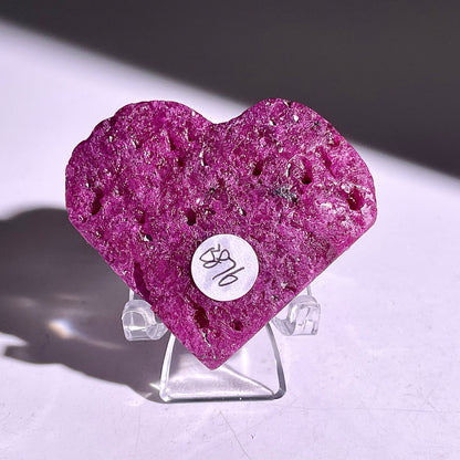 B876◇ルビー ハート◇38×47×11mm◇天然石・鉱物・パワーストーン